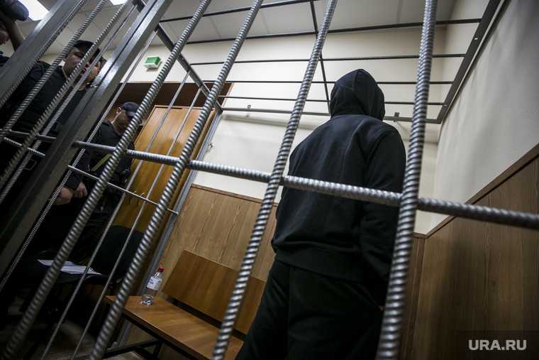 Криминальный авторитет Олег Шишканов на судебном заседании по избранию ему меры пресечения Басманным районным судом г. Москвы. Москва
