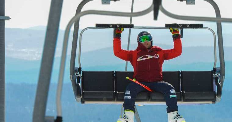 Челябинская область Солнечная долина горные лыжи холод мороз закрыли подъемники