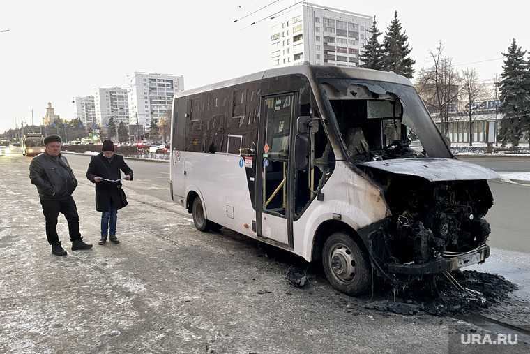 загорелась маршрутка